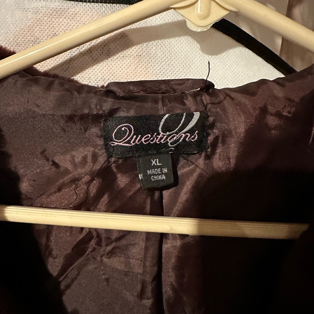 Wine colored crop fox fur dress coat with little hook - Picture 4 of 4
